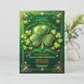 Freunde Lucky Irish St. Patrick's Day Celebration Einladung (Stehend Vorderseite)