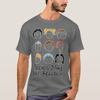 Freunde machen das Leben zu einem schönen Jungen T-Shirt