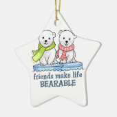 FREUNDE MACHEN ES SCHÄDLICH KERAMIK ORNAMENT (Links)