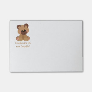 Freunde machen Leben erträglich inspirierendes Zit Post-it Klebezettel