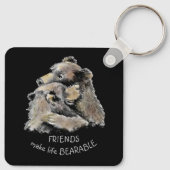 Freunde machen lebenslustige Freundschaftsangebot Schlüsselanhänger (Rückseite)