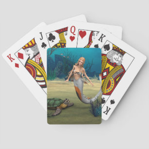 Freunde Mermaid und Turtle Spielkarten