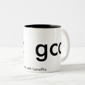 Freunde… mit der Nutzen-Tasse Zweifarbige Tasse (VorderseiteRechts)