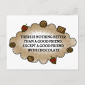 Freunde mit Schokolade Postkarte (Vorderseite)