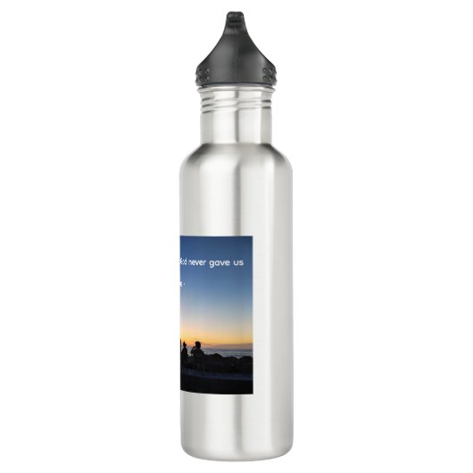 Freunde mit Sonnenuntergang Wasserflasche Edelstahlflasche (Rechts)