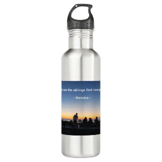 Freunde mit Sonnenuntergang Wasserflasche Edelstahlflasche