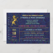 Freunde Musikband Retro 70er Konzert Ticket Thema Einladung (Rückseite)