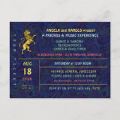 Freunde Musikband Retro 70er Konzert Ticket Thema Postkarte (Rückseite)