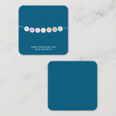 Freunde niedliche Freundschaft Armband aquamarin V Begleitkarte (Vorne/Hinten)