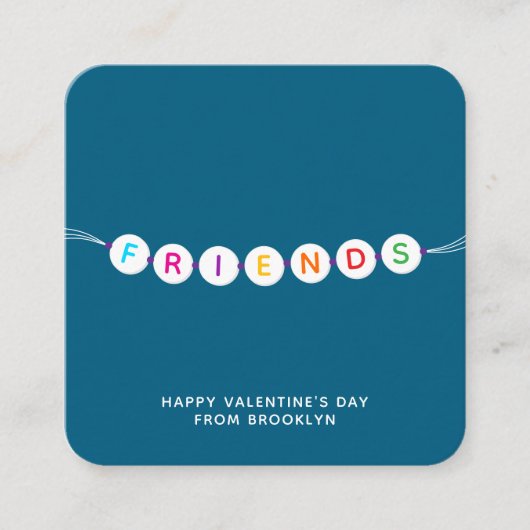 Freunde niedliche Freundschaft Armband aquamarin V Begleitkarte (Vorderseite)