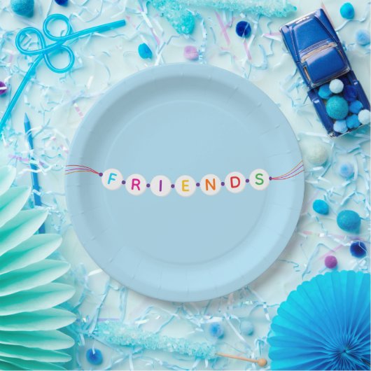 Freunde niedliche Freundschaft Armband Blue Valent Pappteller (Party)