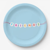 Freunde niedliche Freundschaft Armband Blue Valent Pappteller (Vorderseite)