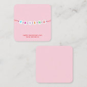 Freunde niedliche Freundschaft Armband pink Valent Begleitkarte (Vorne/Hinten)