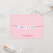 Freunde niedliche Freundschaft Armband pink Valent Karte (Vorderseite/Rückseite Beispiel)