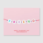 Freunde niedliche Freundschaft Armband pink Valent Magnetkarte (Vorderseite)