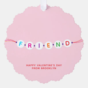 Freunde niedliche Freundschaft Armband pink Valent Ornament Karte