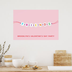Freunde niedliche Freundschaft Armband pink Valent Poster