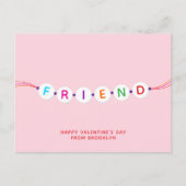 Freunde niedliche Freundschaft Armband pink Valent Postkarte (Vorderseite)