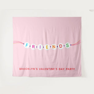 Freunde niedliche Freundschaft Armband pink Valent Wandteppich