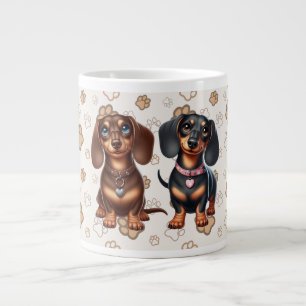 Freunde niedlicher Dackeln Jumbo-Tasse
