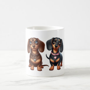 Freunde niedlicher Dackeln Kaffeetasse