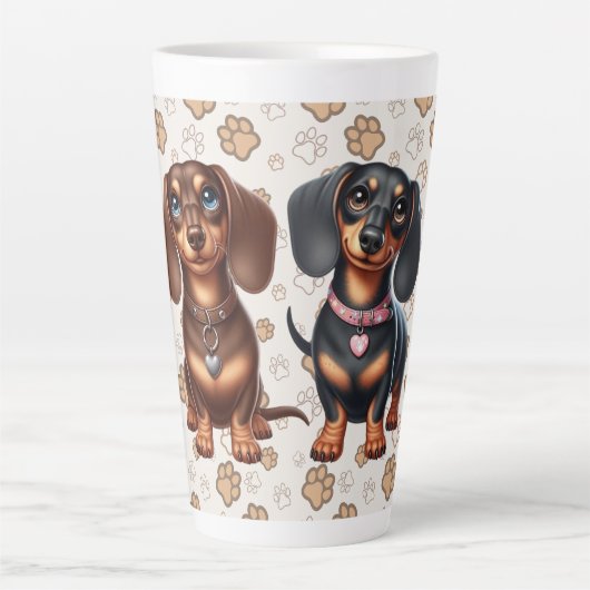 Freunde niedlicher Dackeln Milchtasse (Vorderseite)