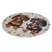 Freunde niedlicher Dackeln Schneidebrett (Ecke)