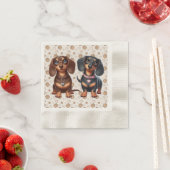 Freunde niedlicher Dackeln Serviette (Beispiel)