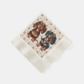 Freunde niedlicher Dackeln Serviette (Ecke)