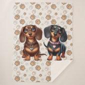 Freunde niedlicher Dackeln Sherpadecke (Vorderseite)