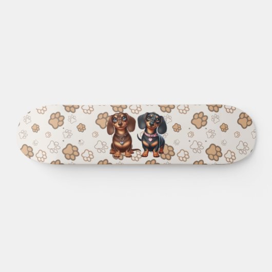 Freunde niedlicher Dackeln Skateboard (Horizontal)