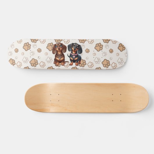 Freunde niedlicher Dackeln Skateboard (Horizontal)