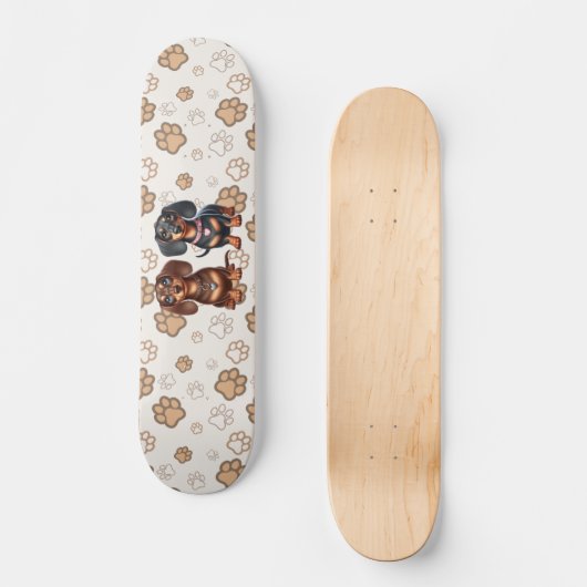 Freunde niedlicher Dackeln Skateboard (Vorderseite)