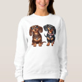 Freunde niedlicher Dackeln Sweatshirt (Vorderseite)