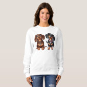 Freunde niedlicher Dackeln Sweatshirt (Vorne ganz)