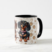 Freunde niedlicher Dackeln Tasse (VorderseiteRechts)