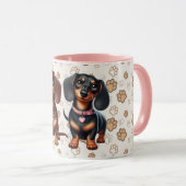 Freunde niedlicher Dackeln Tasse (VorderseiteRechts)