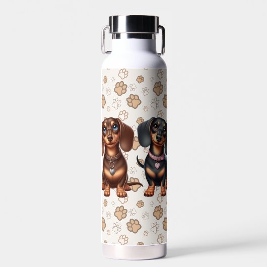 Freunde niedlicher Dackeln Trinkflasche (Vorne)
