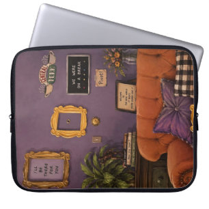 Freunde Nostalgie und lila Illustration Laptopschutzhülle