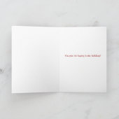 Freunde oder Freund Frohe Feiertage Weihnachten Fa Karte (Innenseite)