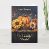 Freunde oder Freunde glücklich Erntedankfest Herbs Karte (Vorderseite)