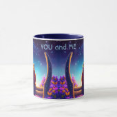 Freunde oder Liebhaber auf einer Bank im Mondschei Tasse (Zentrum)