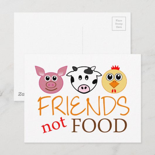 Freunde ohne Essen Postkarte (Vorne/Hinten)