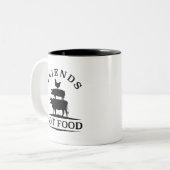 Freunde ohne Essen Zweifarbige Tasse (Vorderseite Links)