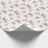 Freunde Peter Rabbit Baby Pink Geschenkpapier (Ecke)