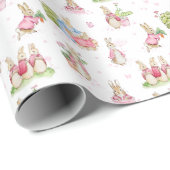 Freunde Peter Rabbit Baby Pink Geschenkpapier (Rolleneckpunkt)