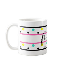 Freunde Pink Blue Yellow Polka Dots