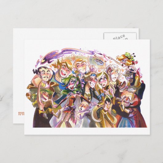 Freunde Postkarte (Vorne/Hinten)