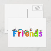 Freunde Postkarte (Vorne/Hinten)