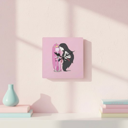 Freunde Quadratische Wanduhr